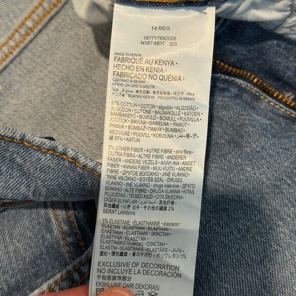 Levi’s Girls Cinch Barrel Jeans Size 14 NWT Blue - Picture 3 of 9